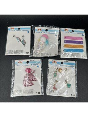 Charms Lot for Bracelets Kids DIY Jewelry Dangle Lobster Clasp Flamingo Unicorn